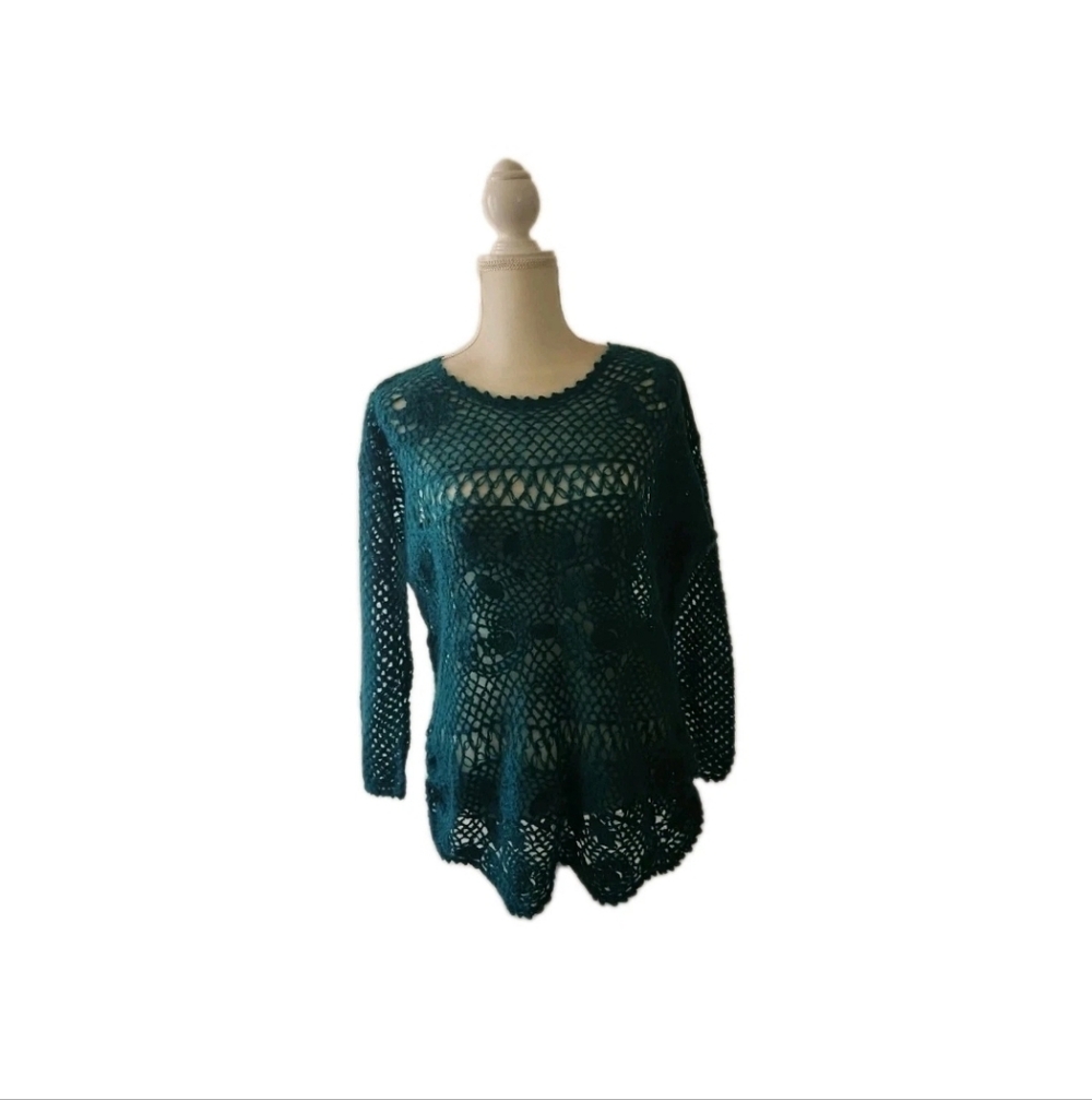 CL Carol Little Pullover Mohair Wool Sweater Small